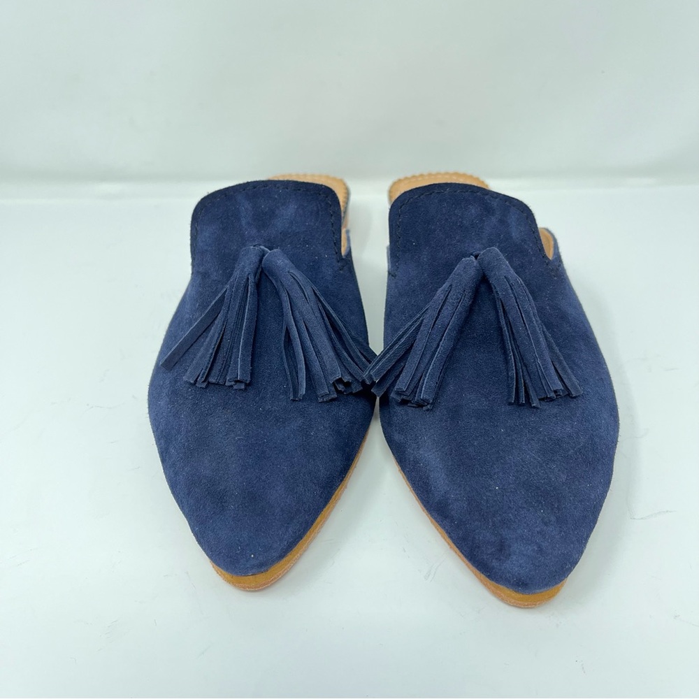 Hand Crafted Navy Tassel Loafers